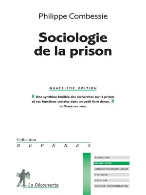 cover image of Sociologie de la prison